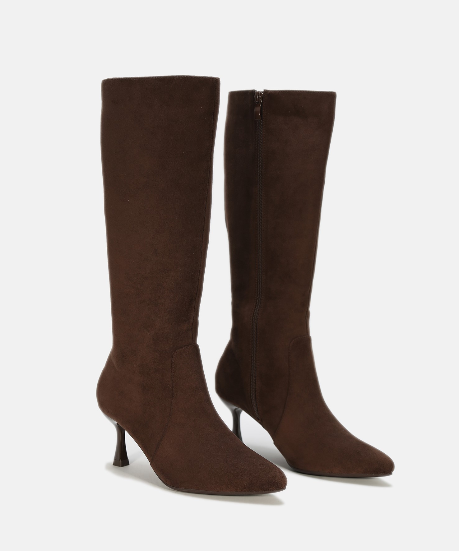 Botas altas marrones tac&oacute;n kitten image number null